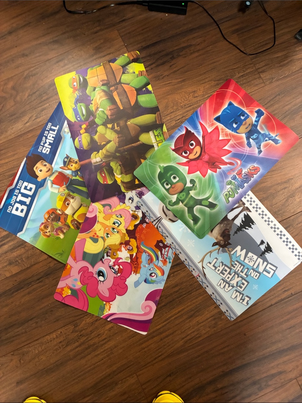 5-pack kids cartoon table mat